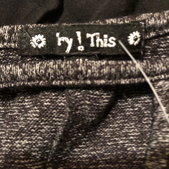 TRY!THIS | Charcoal V-Cut Neck Tunic Dress | 1X - Picture 6 of 9